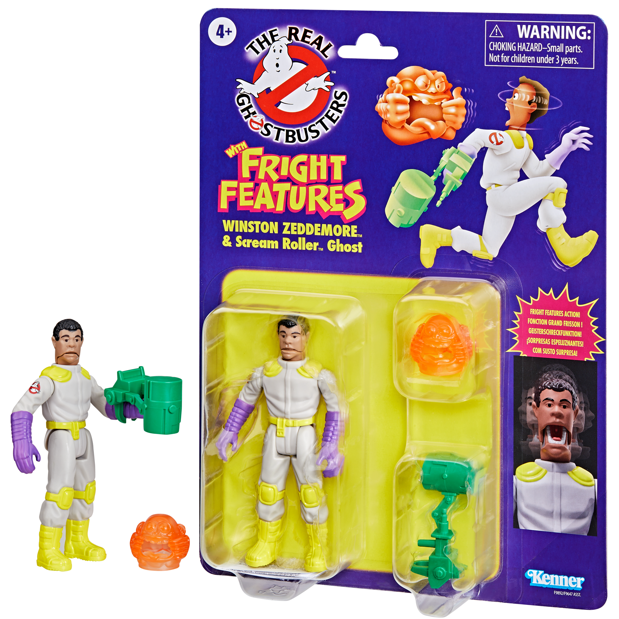 Ghostbusters Kenner Classics The Real Ghostbusters Winston Zeddemore & Scream Roller Ghost Figure