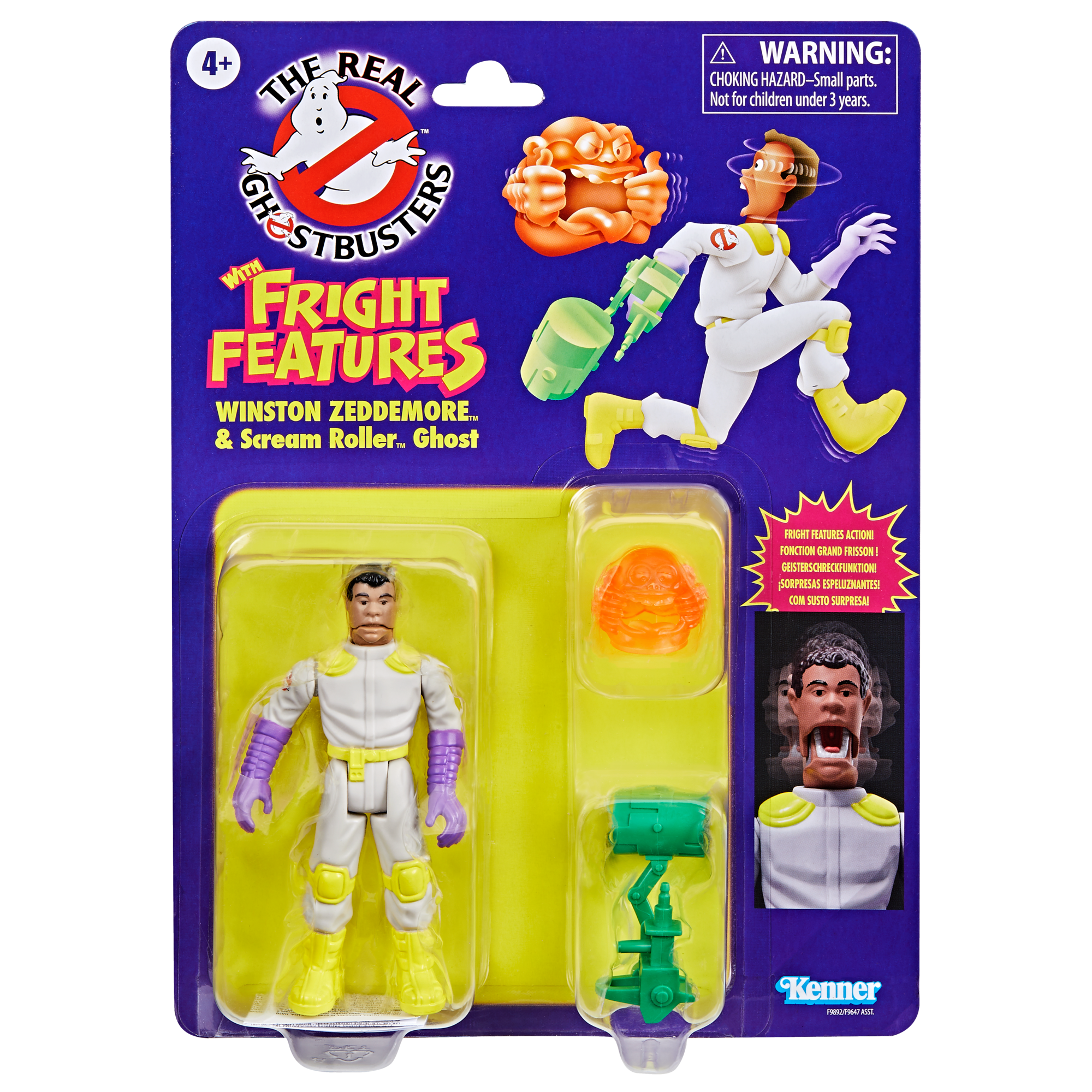 Ghostbusters Kenner Classics The Real Ghostbusters Winston Zeddemore & Scream Roller Ghost Figure
