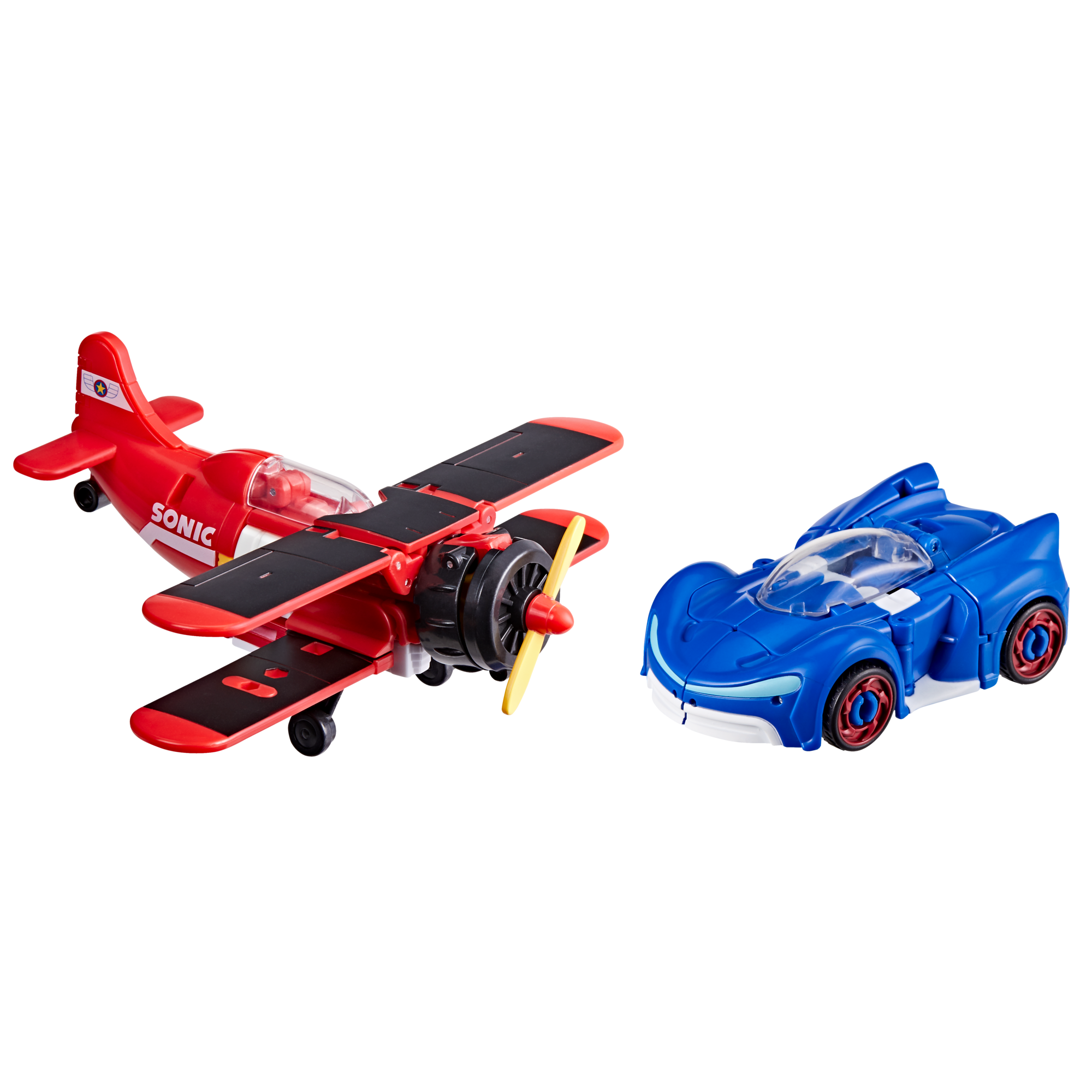 Transformers Collaborative Sonic the Hedgehog x Transformers Wingtail and Blue Booster Action Figures