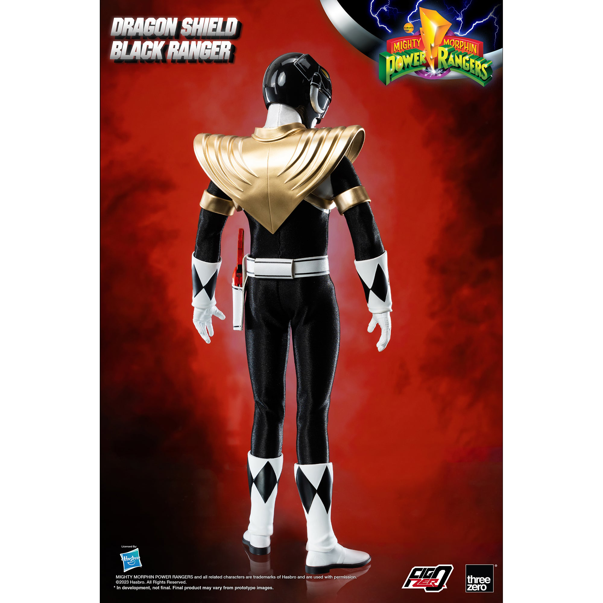 Mighty Morphin Power Rangers FigZero 1/6 Dragon Shield Black Ranger