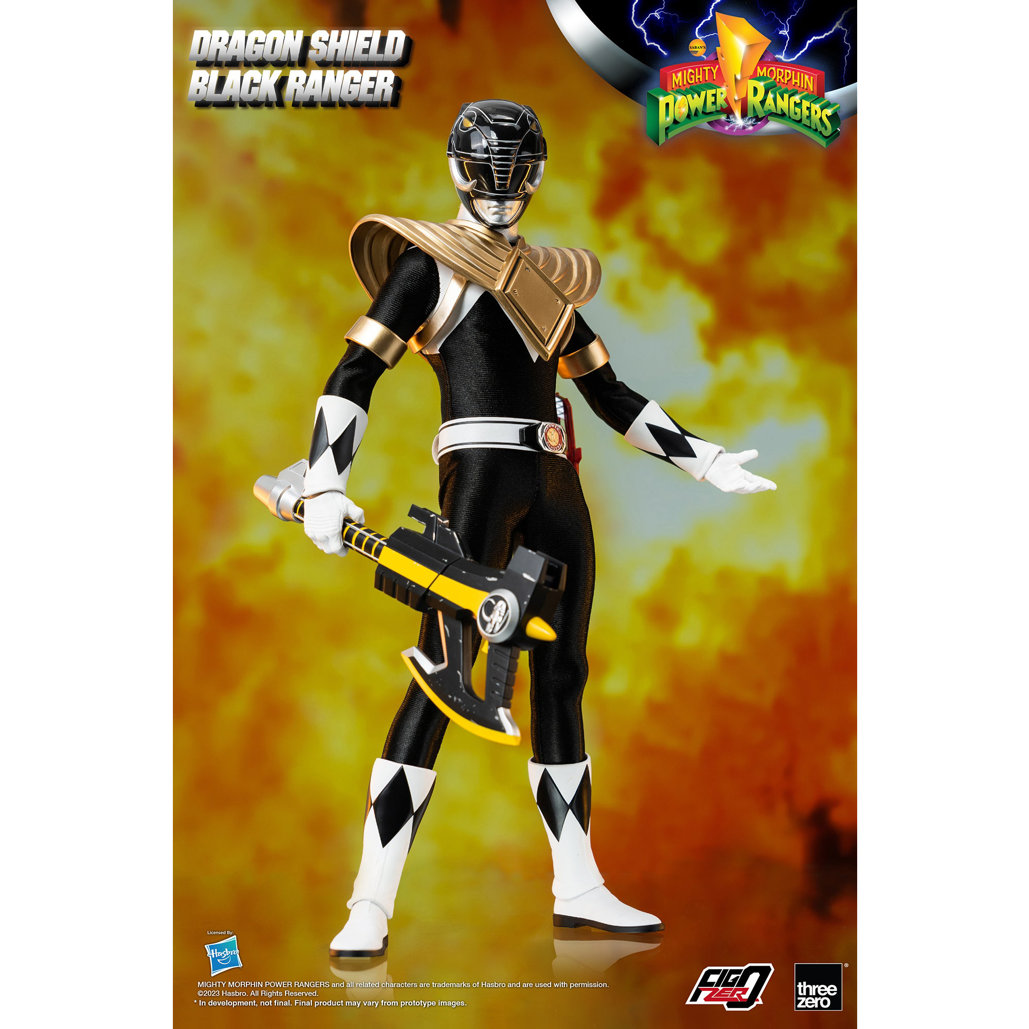Mighty Morphin Power Rangers FigZero 1/6 Dragon Shield Black Ranger