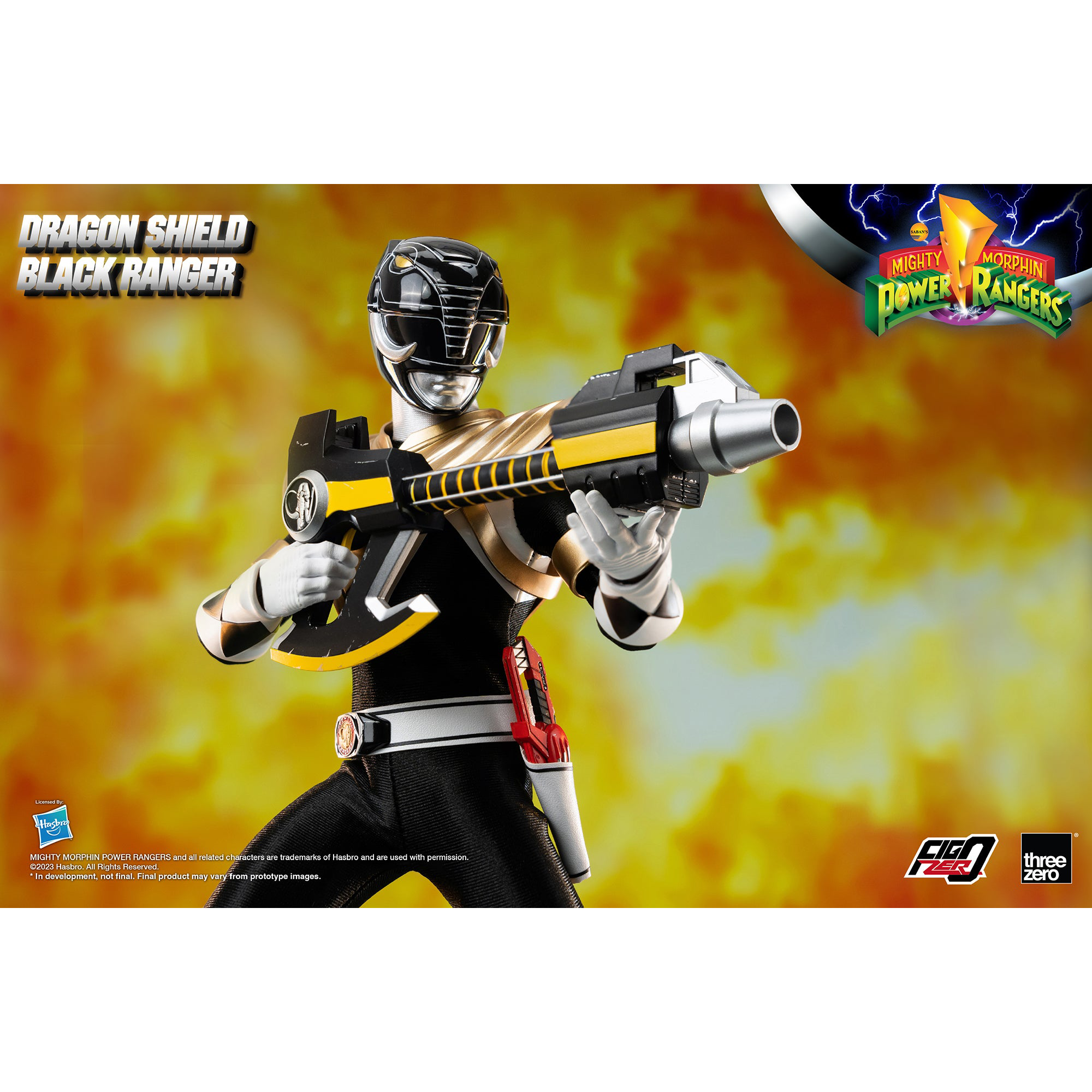 Mighty Morphin Power Rangers FigZero 1/6 Dragon Shield Black Ranger