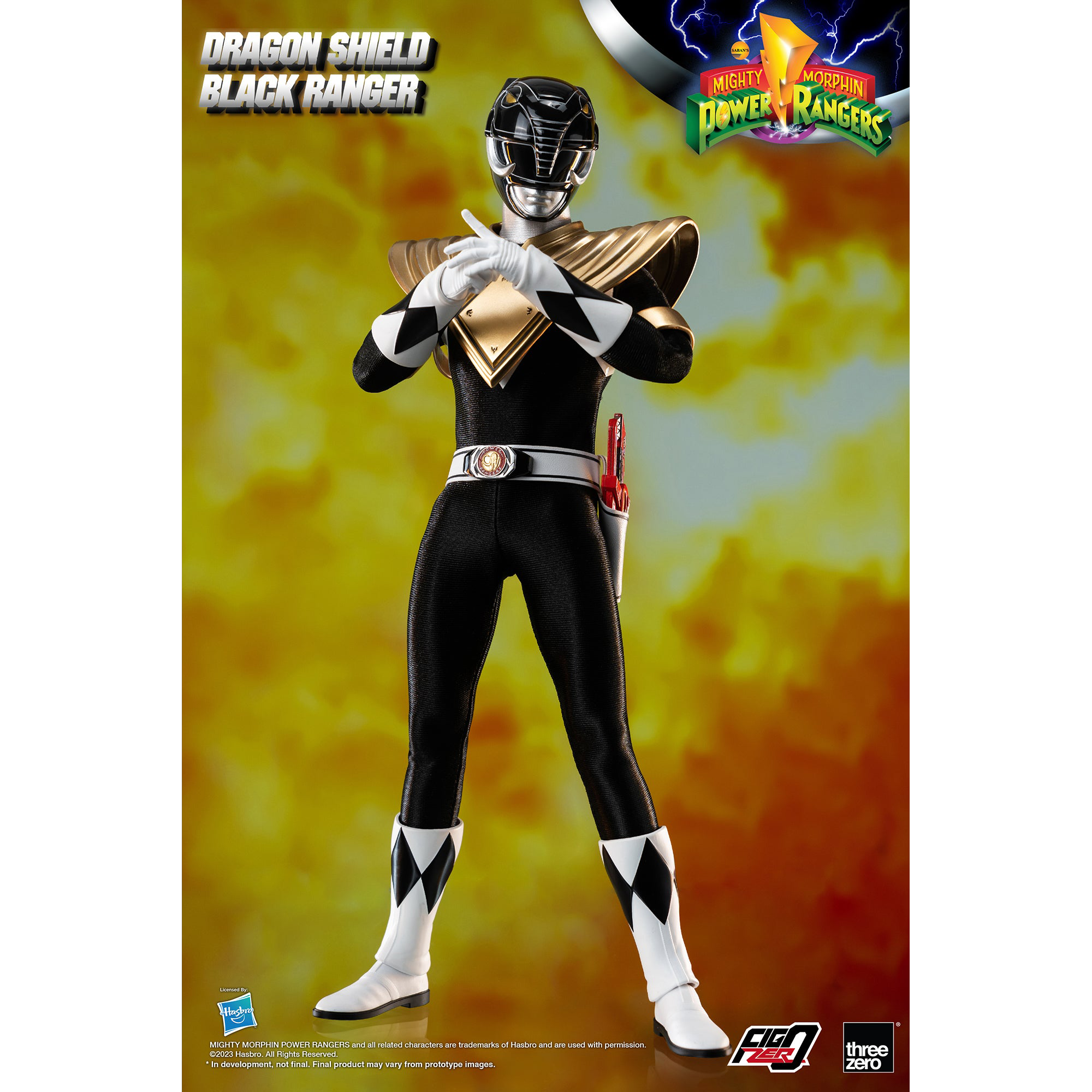 Mighty Morphin Power Rangers FigZero 1/6 Dragon Shield Black Ranger
