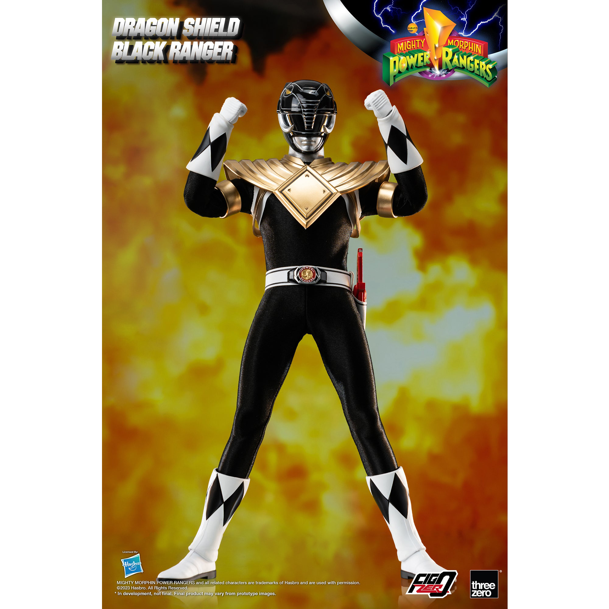Mighty Morphin Power Rangers FigZero 1/6 Dragon Shield Black Ranger